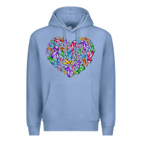 Colony Blue cancer ribbon heart Premium Hoodie - AdoDesignShop