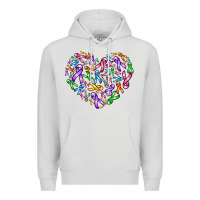 Dove Grey cancer ribbon heart Premium Hoodie - AdoDesignShop