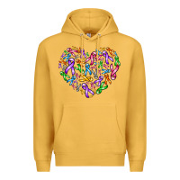 Mustard cancer ribbon heart Premium Hoodie - AdoDesignShop