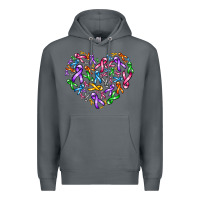 Rock cancer ribbon heart Premium Hoodie - AdoDesignShop