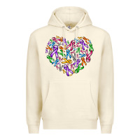 Sandshell cancer ribbon heart Premium Hoodie - AdoDesignShop