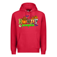 Cardinal howdy halloween pumpkins Premium Hoodie - AdoDesignShop