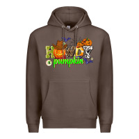 Coffee howdy halloween pumpkins Premium Hoodie - AdoDesignShop