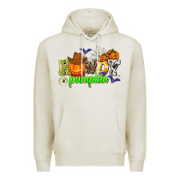Oatmeal Heather howdy halloween pumpkins Premium Hoodie - AdoDesignShop