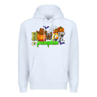 White howdy halloween pumpkins Premium Hoodie - AdoDesignShop