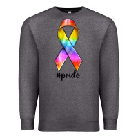 Charcoal Heather pride ribbon Premium Sweatshirt - texasbilliewilder