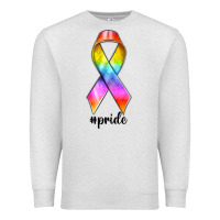 Oatmeal Heather pride ribbon Premium Sweatshirt - texasbilliewilder