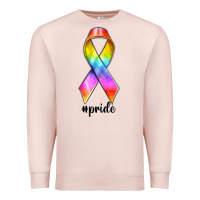 Pale Pink pride ribbon Premium Sweatshirt - texasbilliewilder
