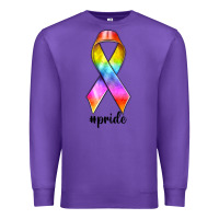 Purple pride ribbon Premium Sweatshirt - texasbilliewilder