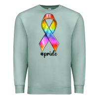 Seafoam pride ribbon Premium Sweatshirt - texasbilliewilder