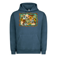 Pigment Midnight Navy Fall pumpkin Urban Hoodie - Artiststas