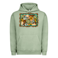 Pigment Oil Green Fall pumpkin Urban Hoodie - Artiststas