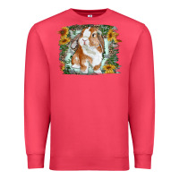 Cardinal Bunny With Flower Leopard Premium Sweatshirt - RanaPortraitStore