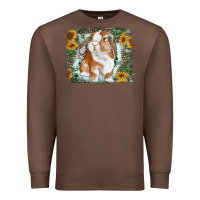 Chestnut Bunny With Flower Leopard Premium Sweatshirt - RanaPortraitStore