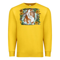 Lemon Bunny With Flower Leopard Premium Sweatshirt - RanaPortraitStore