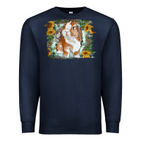 Bunny With Flower Leopard Premium Sweatshirt | Teevron