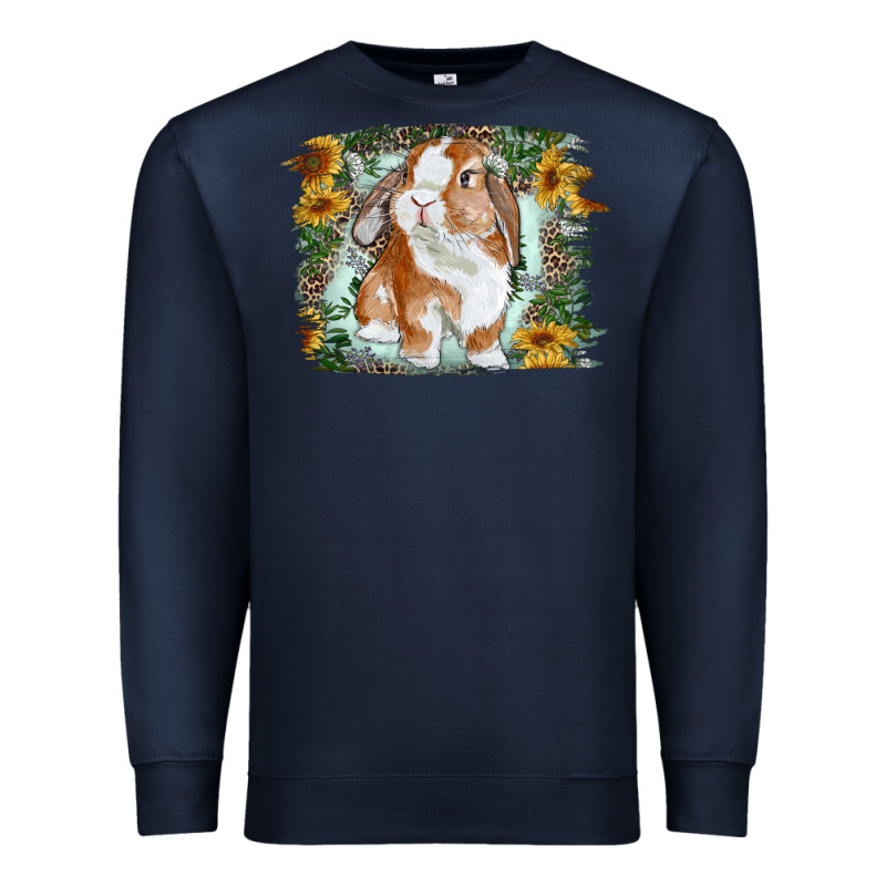 Bunny With Flower Leopard Premium Sweatshirt by RanaPortraitStore | Teevron