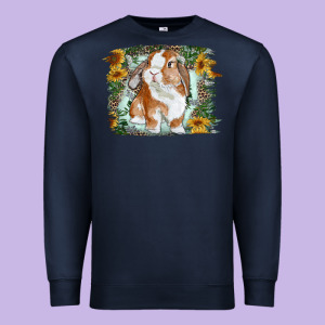 Bunny With Flower Leopard Premium Sweatshirt Designed By Ranaportraitstore