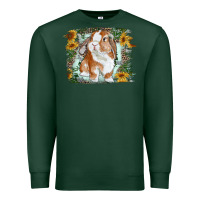 Sports Green Bunny With Flower Leopard Premium Sweatshirt - RanaPortraitStore