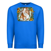 True Royal Bunny With Flower Leopard Premium Sweatshirt - RanaPortraitStore