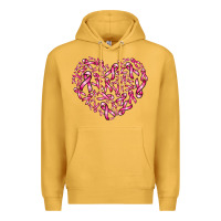 Mustard breast cancer ribbon heart Premium Hoodie - AdoDesignShop