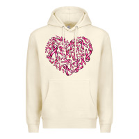 Sandshell breast cancer ribbon heart Premium Hoodie - AdoDesignShop