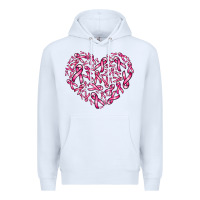 Breast Cancer Ribbon Heart Premium Hoodie | Teevron