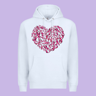 Breast Cancer Ribbon Heart Premium Hoodie Designed By Adodesignshop