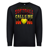 Black my favorite softball player calls me mom Premium Sweatshirt - Zillion Design Studio