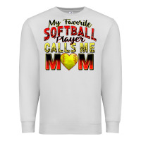 Dove Grey my favorite softball player calls me mom Premium Sweatshirt - Zillion Design Studio