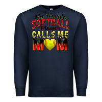 Navy my favorite softball player calls me mom Premium Sweatshirt - Zillion Design Studio