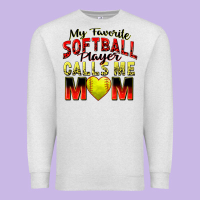 Premium Sweatshirt my favorite softball player calls me mom