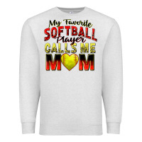 Oatmeal Heather my favorite softball player calls me mom Premium Sweatshirt - Zillion Design Studio