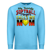 Ocean Blue my favorite softball player calls me mom Premium Sweatshirt - Zillion Design Studio