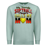 Seafoam my favorite softball player calls me mom Premium Sweatshirt - Zillion Design Studio