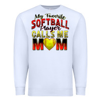White my favorite softball player calls me mom Premium Sweatshirt - Zillion Design Studio