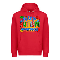 Red fight for autism awareness Premium Hoodie - Artiststas
