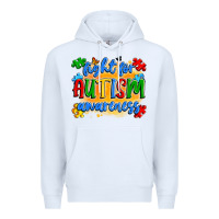 White fight for autism awareness Premium Hoodie - Artiststas