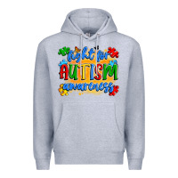 Heather Grey fight for autism awareness Premium Hoodie - Artiststas