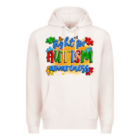 Pale Pink fight for autism awareness Premium Hoodie - Artiststas