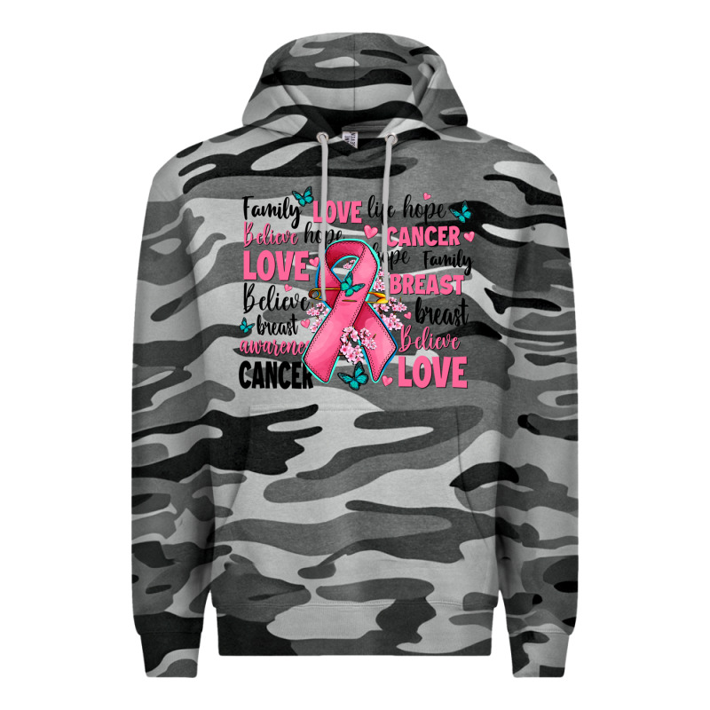 Breast Cancer Ribbons With Cancer Words Premium Hoodie by AdoDesignShop | Teevron