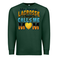 Sports Green my favorite lacrosse player calls me mom Premium Sweatshirt - Zillion Design Studio