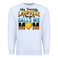 White my favorite lacrosse player calls me mom Premium Sweatshirt - Zillion Design Studio