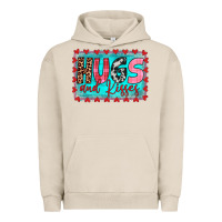 Pigment French Oak hugs and kisses Urban Hoodie - JahusDesignShop