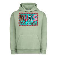 Pigment Oil Green hugs and kisses Urban Hoodie - JahusDesignShop