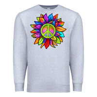 Heather Grey pride sunflower Premium Sweatshirt - texasbilliewilder