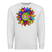 Oatmeal Heather pride sunflower Premium Sweatshirt - texasbilliewilder