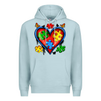 Blue Mist autism heart Premium Hoodie - Artiststas