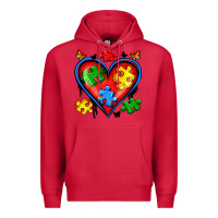 Cardinal autism heart Premium Hoodie - Artiststas