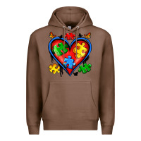 Chestnut autism heart Premium Hoodie - Artiststas